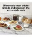 Torradeira Hamilton Beach com 2 fatias de slot extra largo com configurações de bagel e descongelamento, seletor de tonalidade,