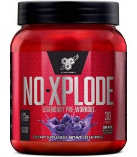 BSN N.O.-XPLODE Pó Pré Treino, Suplemento Energético para Homens e Mulheres com Creatina e Beta-Alanina, Sabor: Uva, 30 Porções