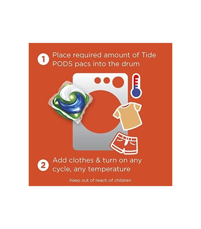 Tide PODS Plus Downy 4 em 1 HE Turbo sabão em pó, aroma fresco de abril, banheira de 61 contagens - a embalagem pode variar
