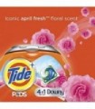 Tide PODS Plus Downy 4 em 1 HE Turbo sabão em pó, aroma fresco de abril, banheira de 61 contagens - a embalagem pode variar