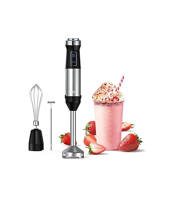 Liquidificador de imersão  YIOU, liquidificador manual ultra-aderente de velocidade variável, 500 watts, motor de cobre resisten