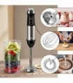 Liquidificador de imersão  YIOU, liquidificador manual ultra-aderente de velocidade variável, 500 watts, motor de cobre resisten