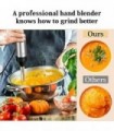 Liquidificador de imersão  YIOU, liquidificador manual ultra-aderente de velocidade variável, 500 watts, motor de cobre resisten