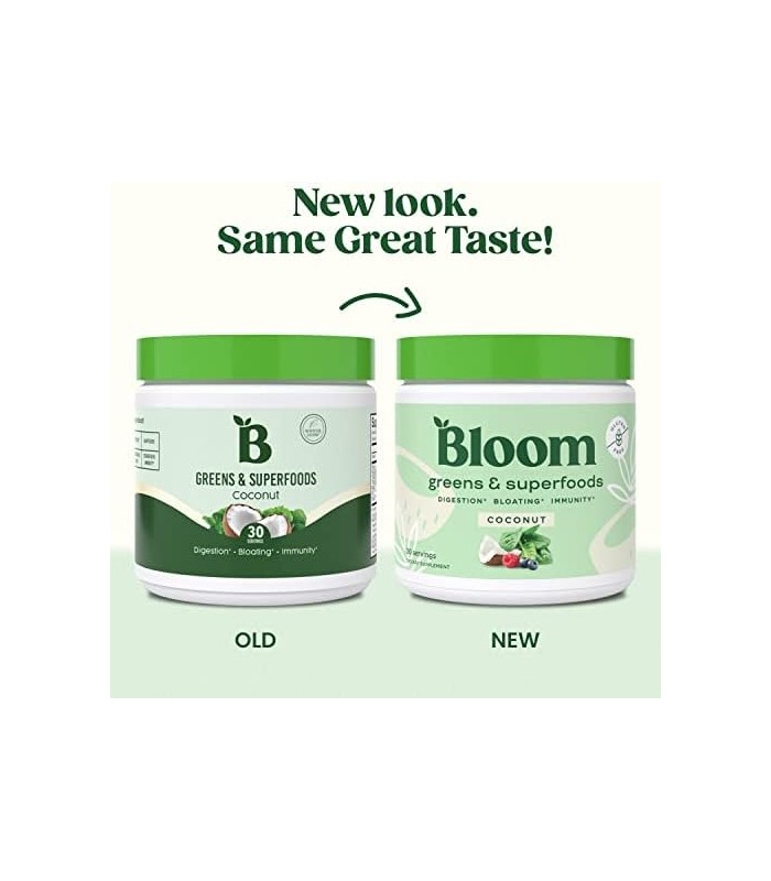 Bloom Nutrition Green Superalimento | Suco em Pó Super Greens & Smoothie Mix | Alimentos Integrais Completos (Espirulina Orgânic