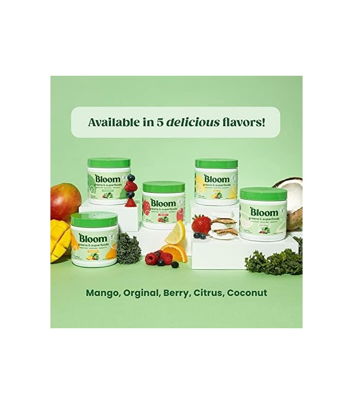 Bloom Nutrition Green Superalimento | Suco em Pó Super Greens & Smoothie Mix | Alimentos Integrais Completos (Espirulina Orgânic
