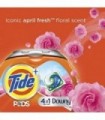 Tide PODS Plus Downy 4 em 1 HE Turbo sabão em pó, aroma fresco de abril, banheira de 61 contagens - a embalagem pode variar