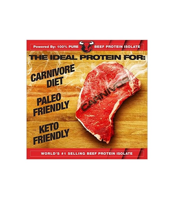 MuscleMeds, Carnivor Beef Protein Isolate Powder 56 porções, Chocolate, 72 onças, 4,5 libras (pacote com 1), 002542