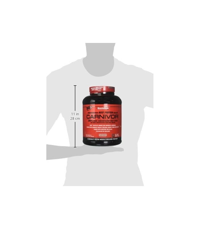 MuscleMeds, Carnivor Beef Protein Isolate Powder 56 porções, Chocolate, 72 onças, 4,5 libras (pacote com 1), 002542