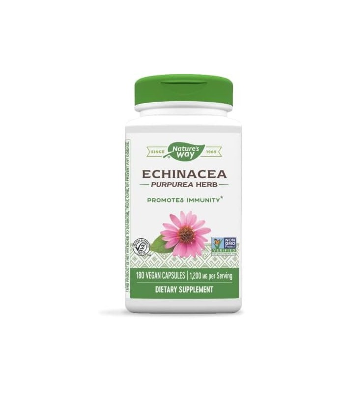 Natures Way Echinacea Purpurea Herb, 1.200 mg por porção, 180 VCaps