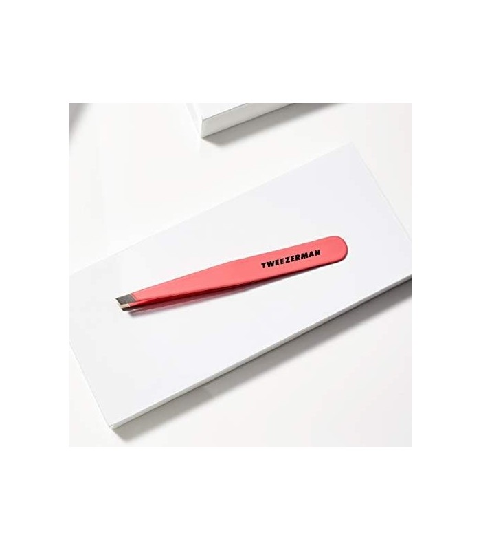 Tweezerman Fashion Color Slant Tweezer, Geranium, 1 Count