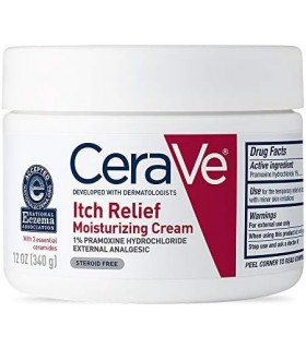 CeraVe Creme Hidratante para Alívio de Coceira | Creme Anticoceira com Cloridrato de Pramoxina | Alivia coceira com pequenas irr