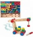 Edifício de construção de madeira Melissa & Doug definido em uma caixa (48 peças)