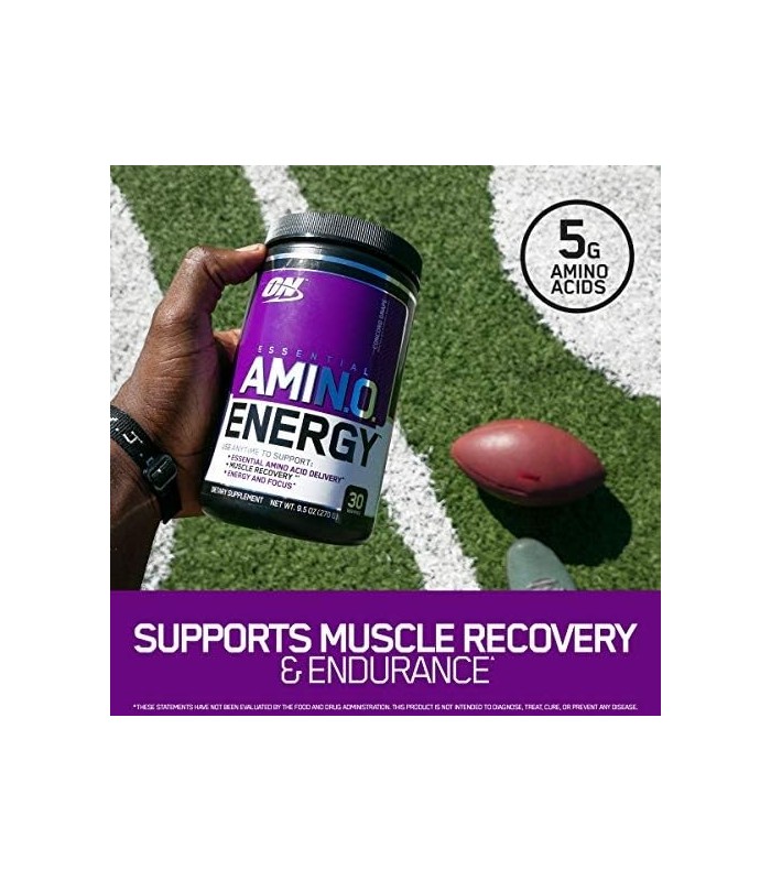 Optimum Nutrition Amino Energy - Pré Treino com Chá Verde, BCAA, Aminoácidos, Keto Friendly, Extrato de Café Verde, Energy Powde