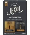 Lexol Leather Care Kit Condicionador e Limpador, Use em couro de carro, móveis, sapatos, bolsas e acessórios, cuidado de couro c
