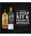 Lexol Leather Care Kit Condicionador e Limpador, Use em couro de carro, móveis, sapatos, bolsas e acessórios, cuidado de couro c