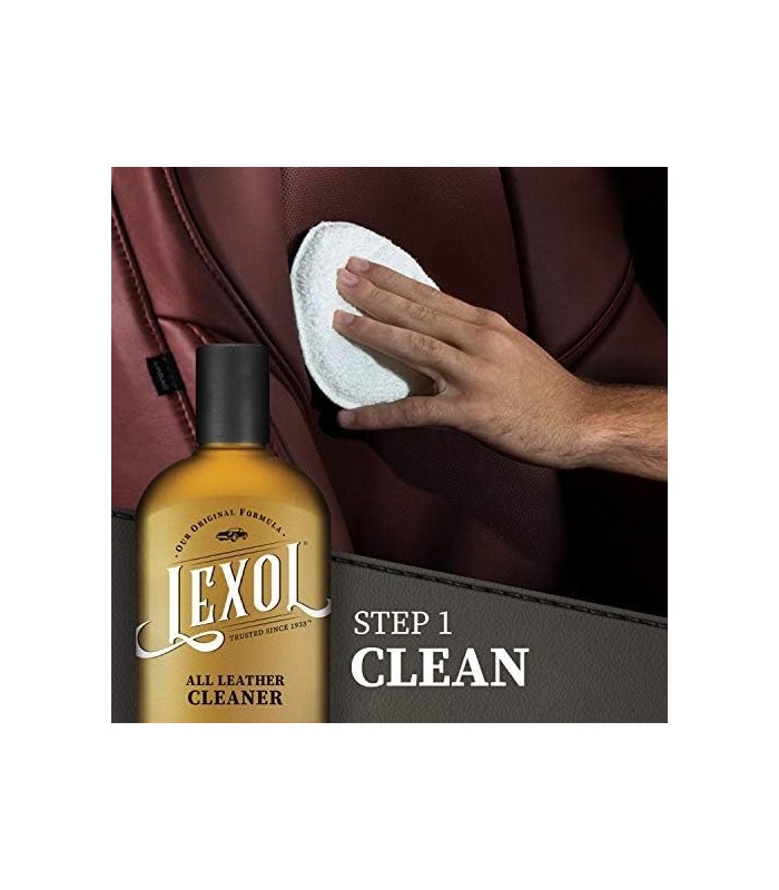 Lexol Leather Care Kit Condicionador e Limpador, Use em couro de carro, móveis, sapatos, bolsas e acessórios, cuidado de couro c
