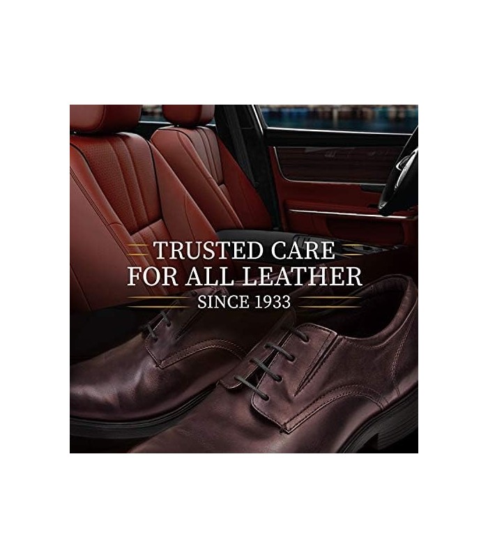 Lexol Leather Care Kit Condicionador e Limpador, Use em couro de carro, móveis, sapatos, bolsas e acessórios, cuidado de couro c