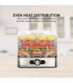 Desidratador de alimentos Elite Gourmet EFD3321, bandejas de aço inoxidável, controles de temperatura ajustáveis, carne seca, er