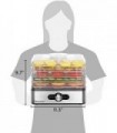 Desidratador de alimentos Elite Gourmet EFD3321, bandejas de aço inoxidável, controles de temperatura ajustáveis, carne seca, er