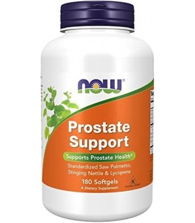 Suplementos  NOW, suporte de próstata, suporte de próstata, com Saw Palmetto padronizado, urtiga e licopeno, 180 cápsulas moles