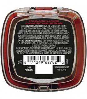 LOreal Paris Infallible Fresh Wear Foundation em pó, até 24 horas de uso, 245 Radiant Honey, 0,31 oz.