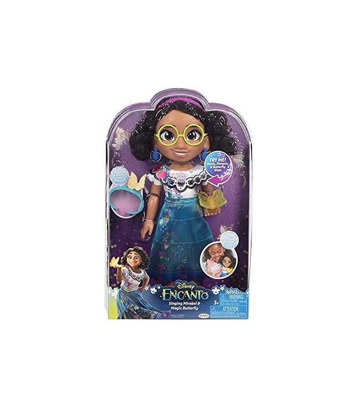 Boneca Disney Encanto Mirabel com recurso de canto e borboleta mágica