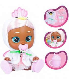 Cry Babies Kiss Me Daphne - 12 Baby Doll | Recurso de bochechas vermelhas de luxo | Roupa Mutável Brilhante com Mamadeira de Bôn