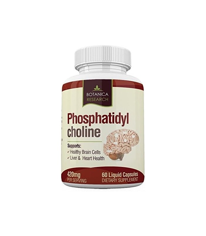 Complexo de fosfatidilcolina, uma fórmula nootrópica totalmente natural para a saúde do cérebro, fígado e suporte cognitivo - 60