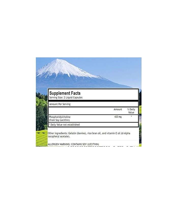 Complexo de fosfatidilcolina, uma fórmula nootrópica totalmente natural para a saúde do cérebro, fígado e suporte cognitivo - 60