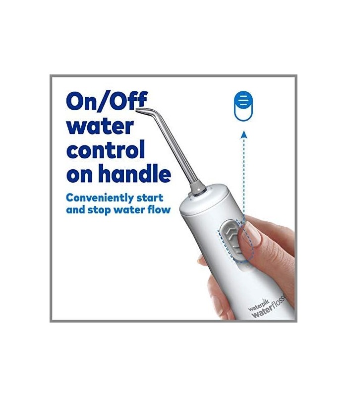 Waterpik Cordless Water Flosser, operado por bateria e portátil para viagens e casa, ADA Aceito Cordless Express, Branco WF-02