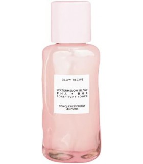 Glow Recipe Mini Watermelon Glow BHA + PHA Facial Toner - Toner esfoliante suave com ácido hialurônico, água de cacto, pepino ca