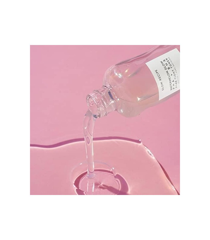 Glow Recipe Mini Watermelon Glow BHA + PHA Facial Toner - Toner esfoliante suave com ácido hialurônico, água de cacto, pepino ca