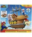 Playset Super Mario Deluxe Bowsers Air Ship com Mario Action - Sons autênticos do jogo e hélices giratórias