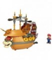 Playset Super Mario Deluxe Bowsers Air Ship com Mario Action - Sons autênticos do jogo e hélices giratórias