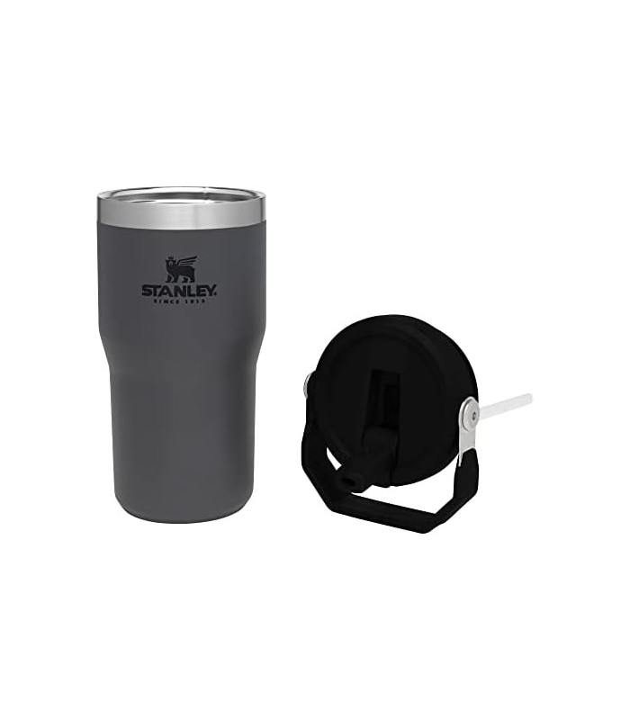 Copo de aço inoxidável Stanley IceFlow com canudo - Garrafa de água isolada a vácuo para casa, escritório ou carro - Copo reutil