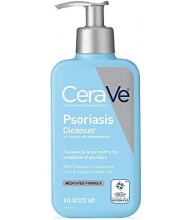 CeraVe Cleanser para tratamento de psoríase | Com Ácido Salicílico para Alívio da Coceira da Pele Seca e Ácido Lático para Esfol