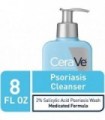 CeraVe Cleanser para tratamento de psoríase | Com Ácido Salicílico para Alívio da Coceira da Pele Seca e Ácido Lático para Esfol