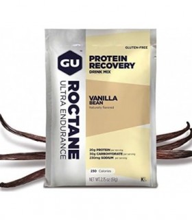 GU Energy Roctane Ultra Endurance Protein Recovery Mix, 10 Pacotes, Vanilla Bean