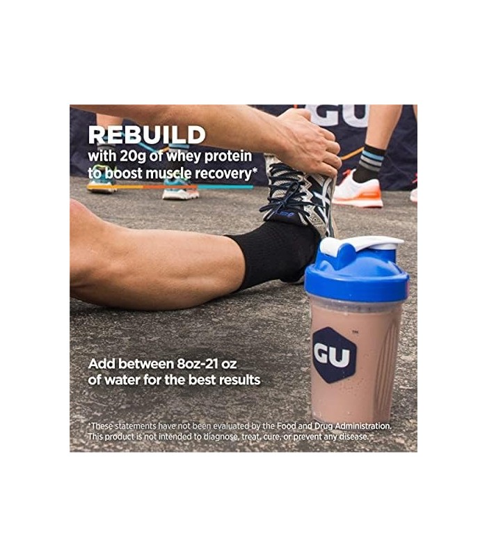 GU Energy Roctane Ultra Endurance Protein Recovery Mix, 10 Pacotes, Vanilla Bean