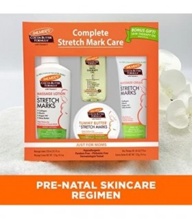 Kit completo de cuidados com a pele para estrias e gravidez com fórmula de manteiga de cacau Palmers