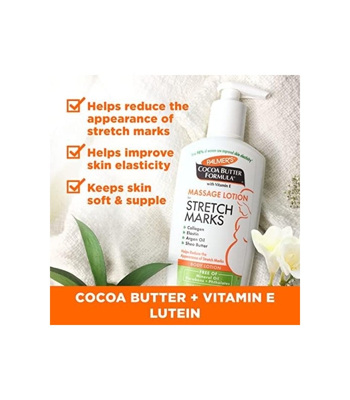Kit completo de cuidados com a pele para estrias e gravidez com fórmula de manteiga de cacau Palmers