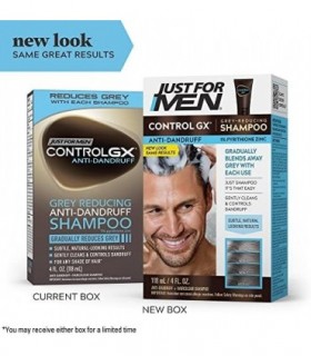 Just For Men Control GX Grey Reducing Anti-Dandruff Shampoo, Coloração gradual do cabelo, Controla a caspa com tratamento de zin