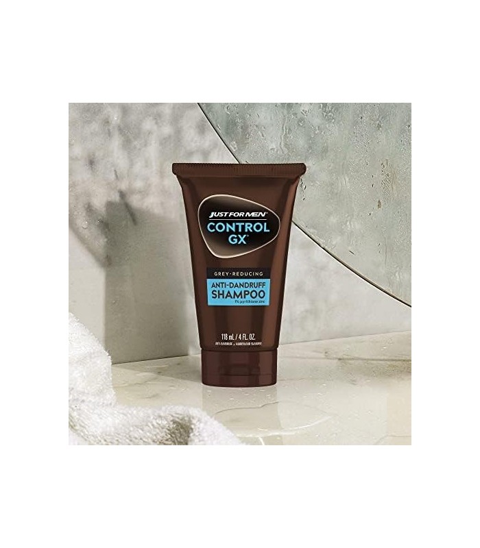 Just For Men Control GX Grey Reducing Anti-Dandruff Shampoo, Coloração gradual do cabelo, Controla a caspa com tratamento de zin