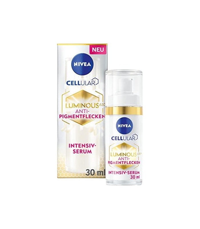 NIVEA Cellular Luminous630 Sérum Intensivo para Manchas (30 ml), Sérum para uma tez uniforme e radiante, cuidado do rosto contra