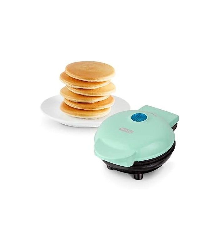 DASH Mini Maker Grelha redonda elétrica para panquecas individuais, biscoitos, ovos e outros em movimento Café da manhã, almoço