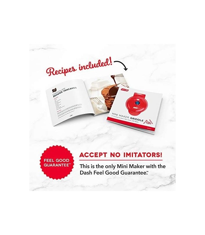 DASH Mini Maker Grelha redonda elétrica para panquecas individuais, biscoitos, ovos e outros em movimento Café da manhã, almoço