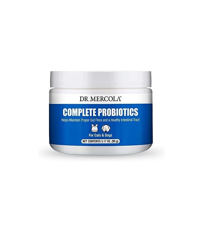 Dr. Mercola Complete Probiotics Powder Supplement para cães e gatos, 3,17 onças (90g), suporta função imunológica, suporte, não