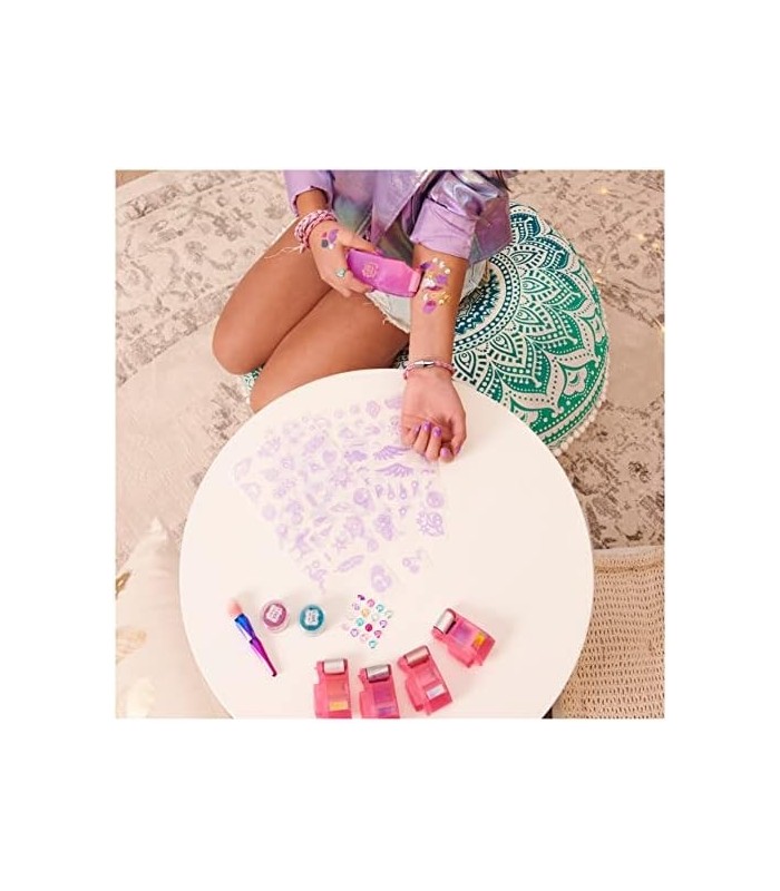 Cool Maker, Shimmer Me Body Art com rolo, 4 folhas metálicas e 180 tatuagens temporárias para crianças a partir de 8 anos