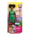 Boneca Barbie Viagem Nikki Orelha Gatinha Cabelo Moreno com 5 Acessórios