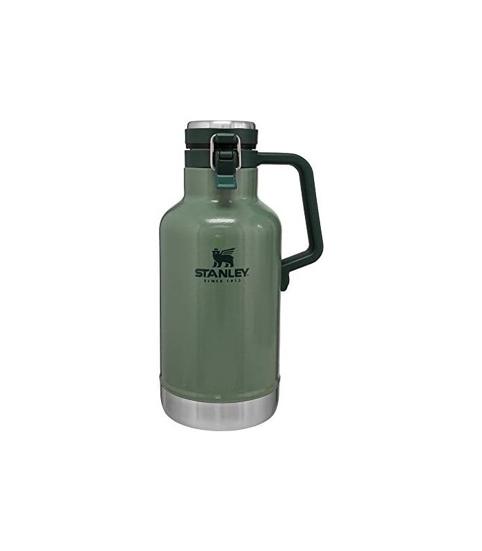 Growler a vácuo Stanley Classic, capacidade de 64 onças, aço inoxidável, verde Hammertone (10-01941-063)